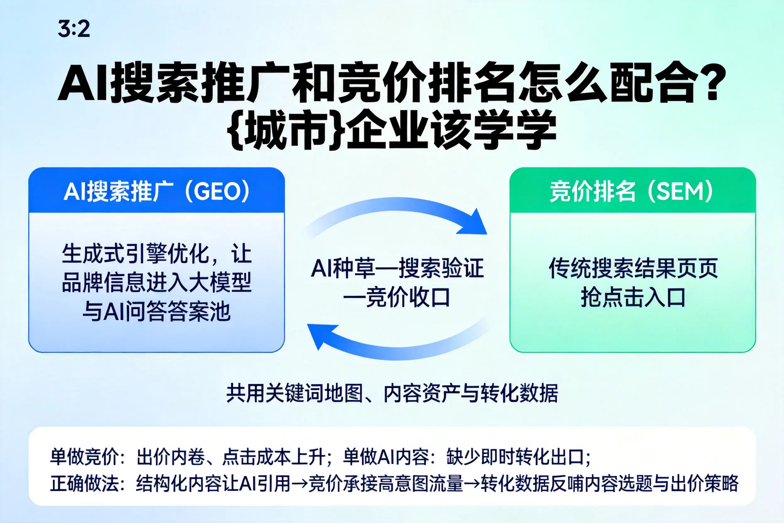 AI搜索推广和竞价排名怎么配合？湖州企业该学学