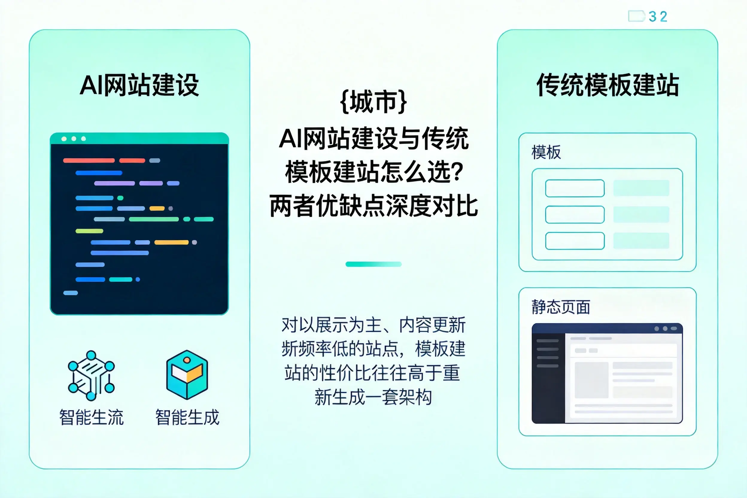 湖州AI网站建设与传统模板建站怎么选?两者优缺点深度对比