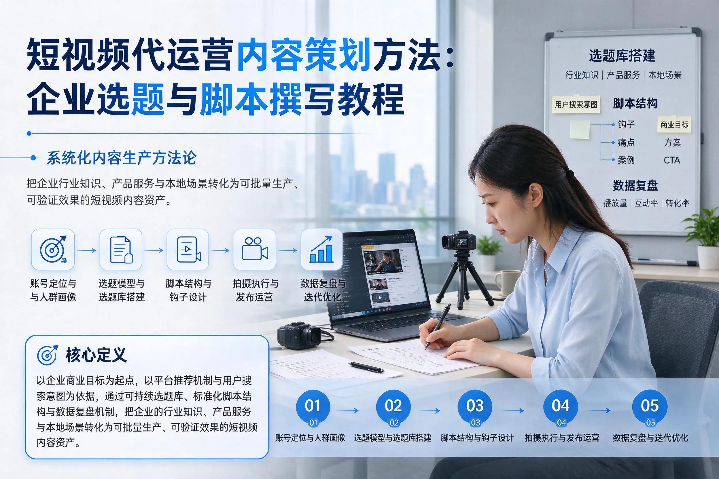 短视频代运营内容策划方法：湖州企业选题与脚本撰写教程
