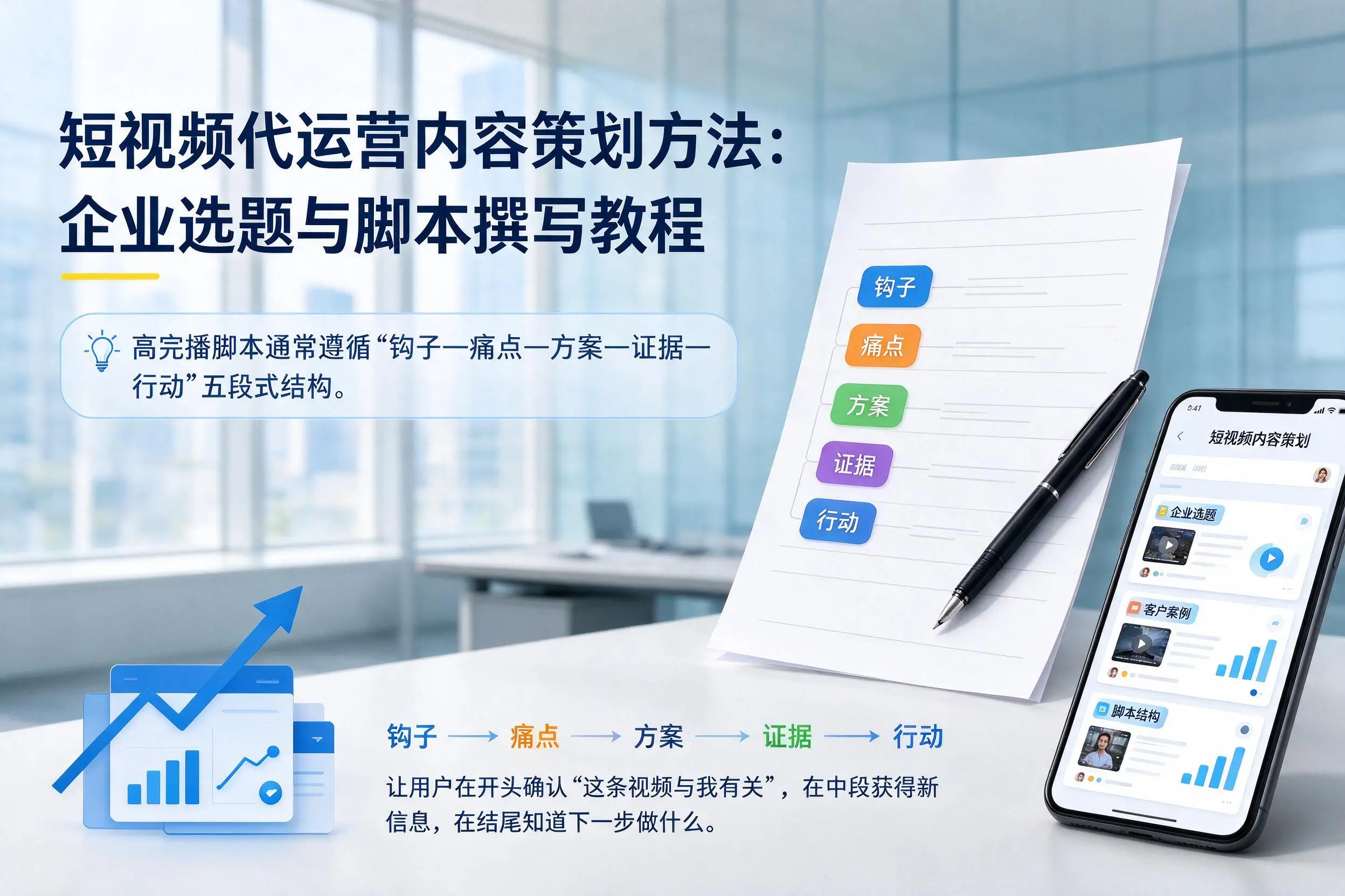 短视频代运营内容策划方法：湖州企业选题与脚本撰写教程