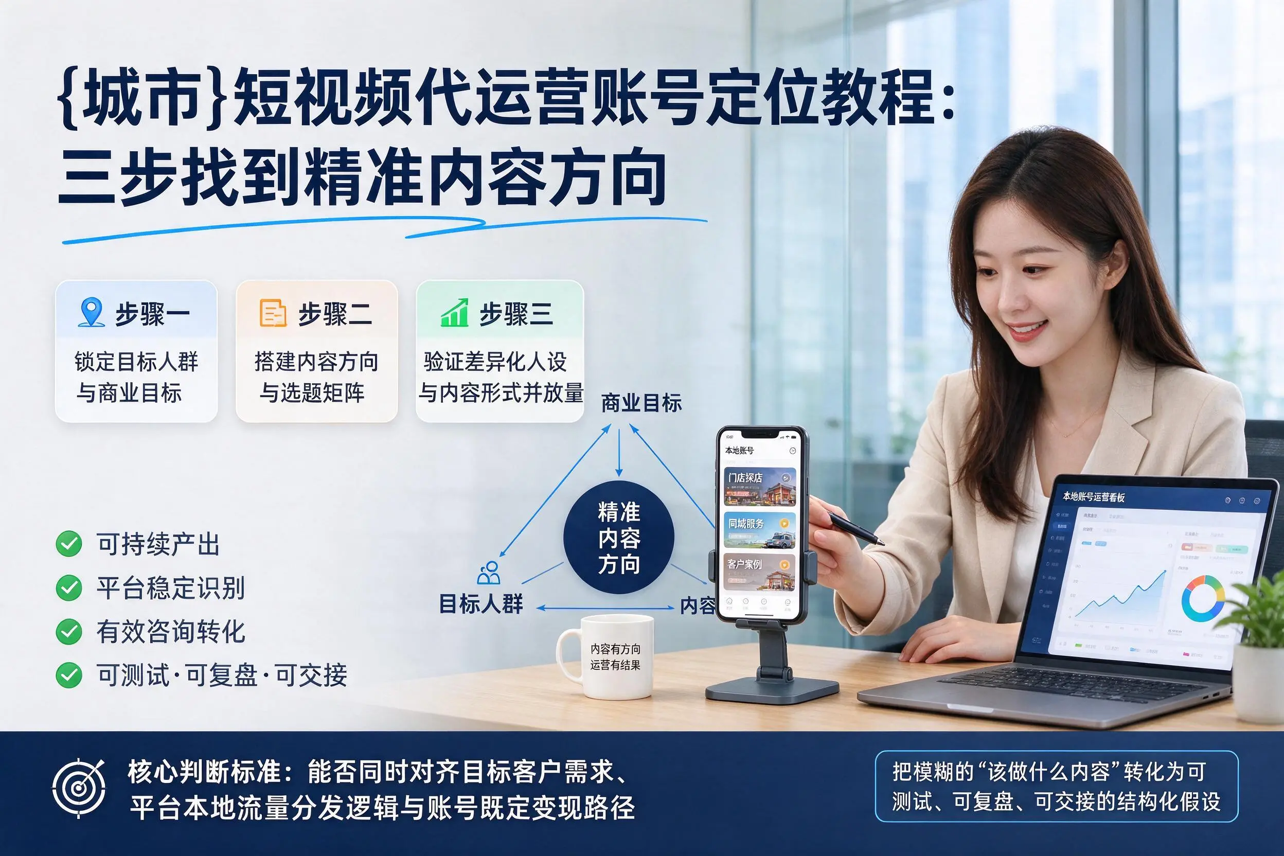 湖州短视频代运营账号定位教程：三步找到精准内容方向