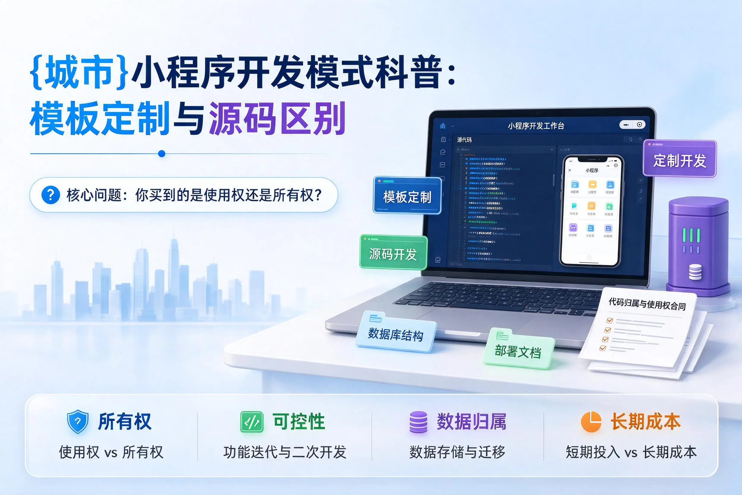 湖州小程序开发模式科普：模板定制与源码区别