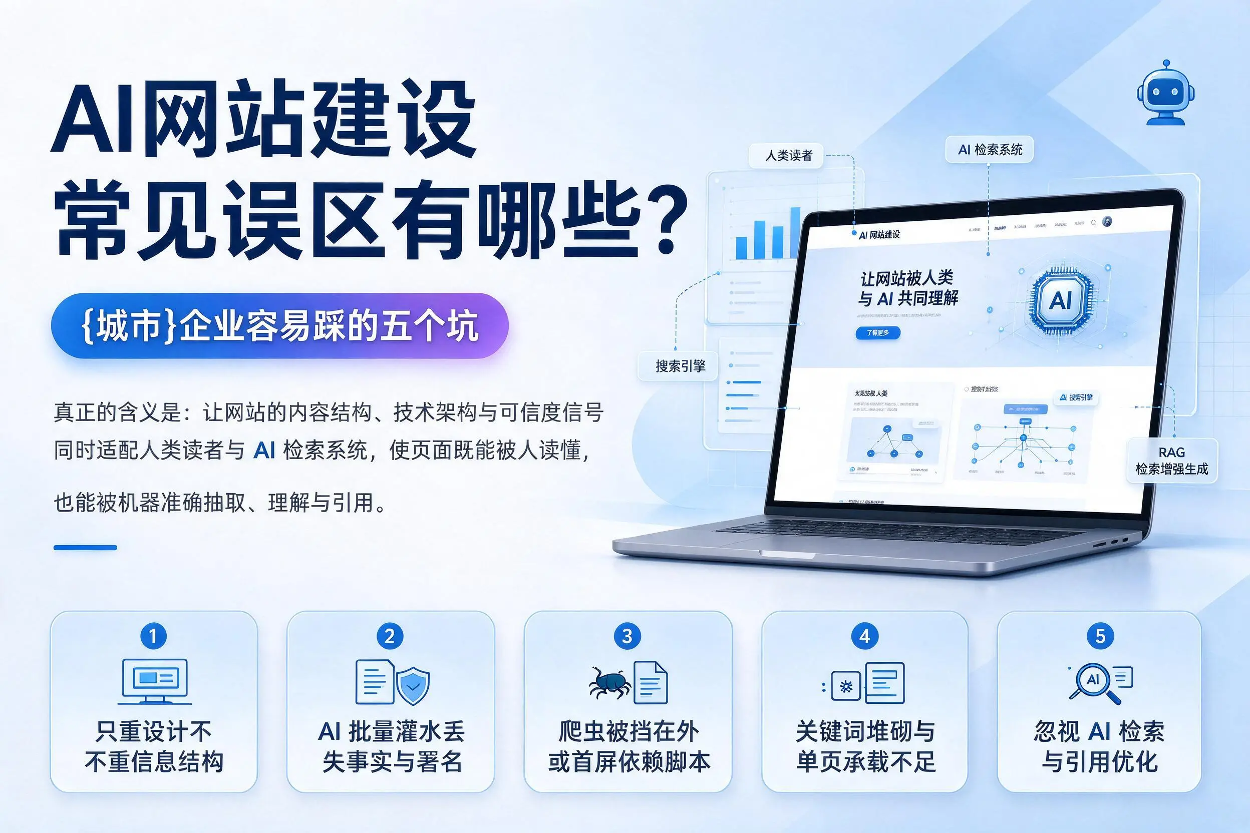 AI网站建设常见误区有哪些？湖州企业容易踩的五个坑