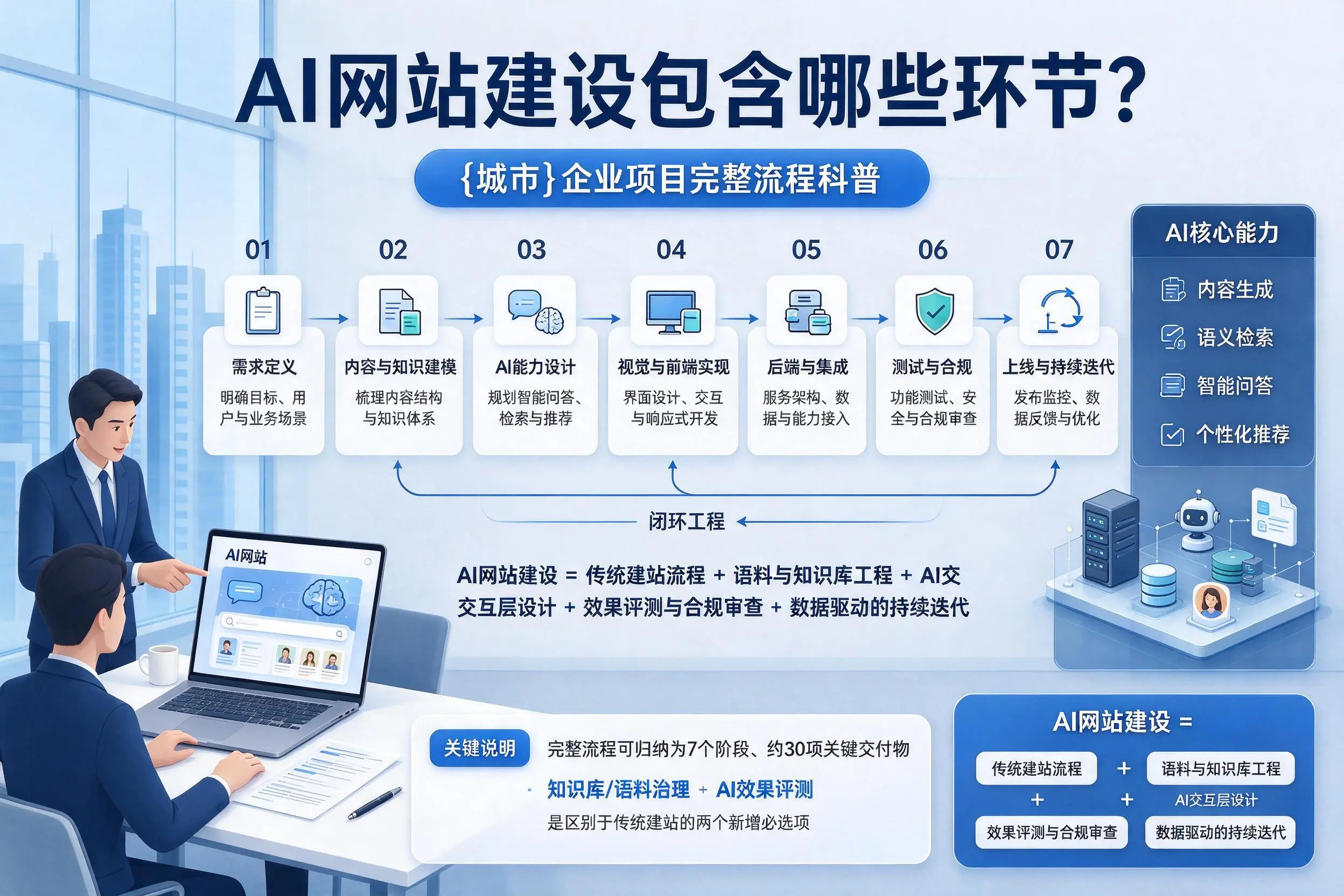 AI网站建设包含哪些环节？湖州企业项目完整流程科普