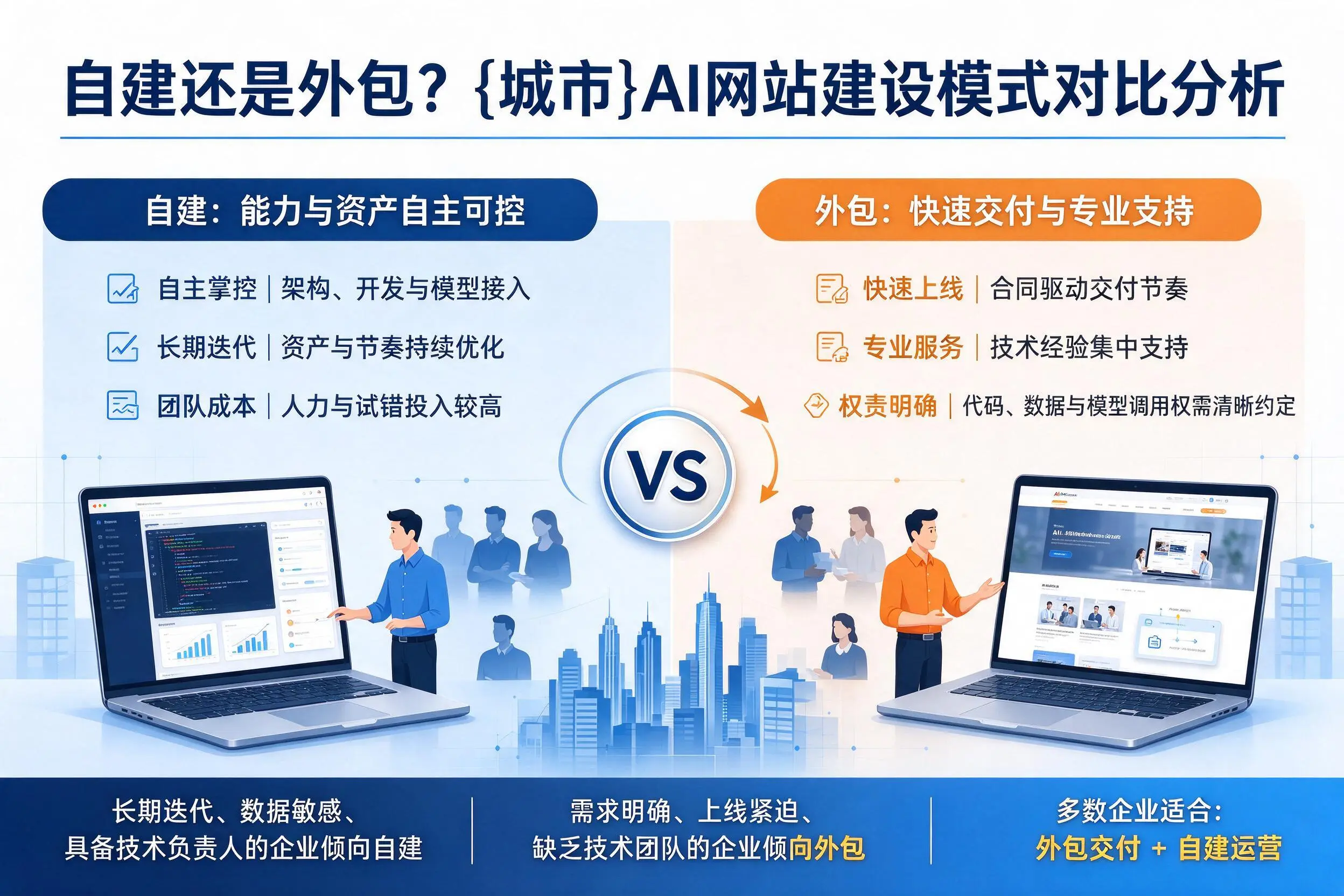 自建还是外包？湖州AI网站建设模式对比分析