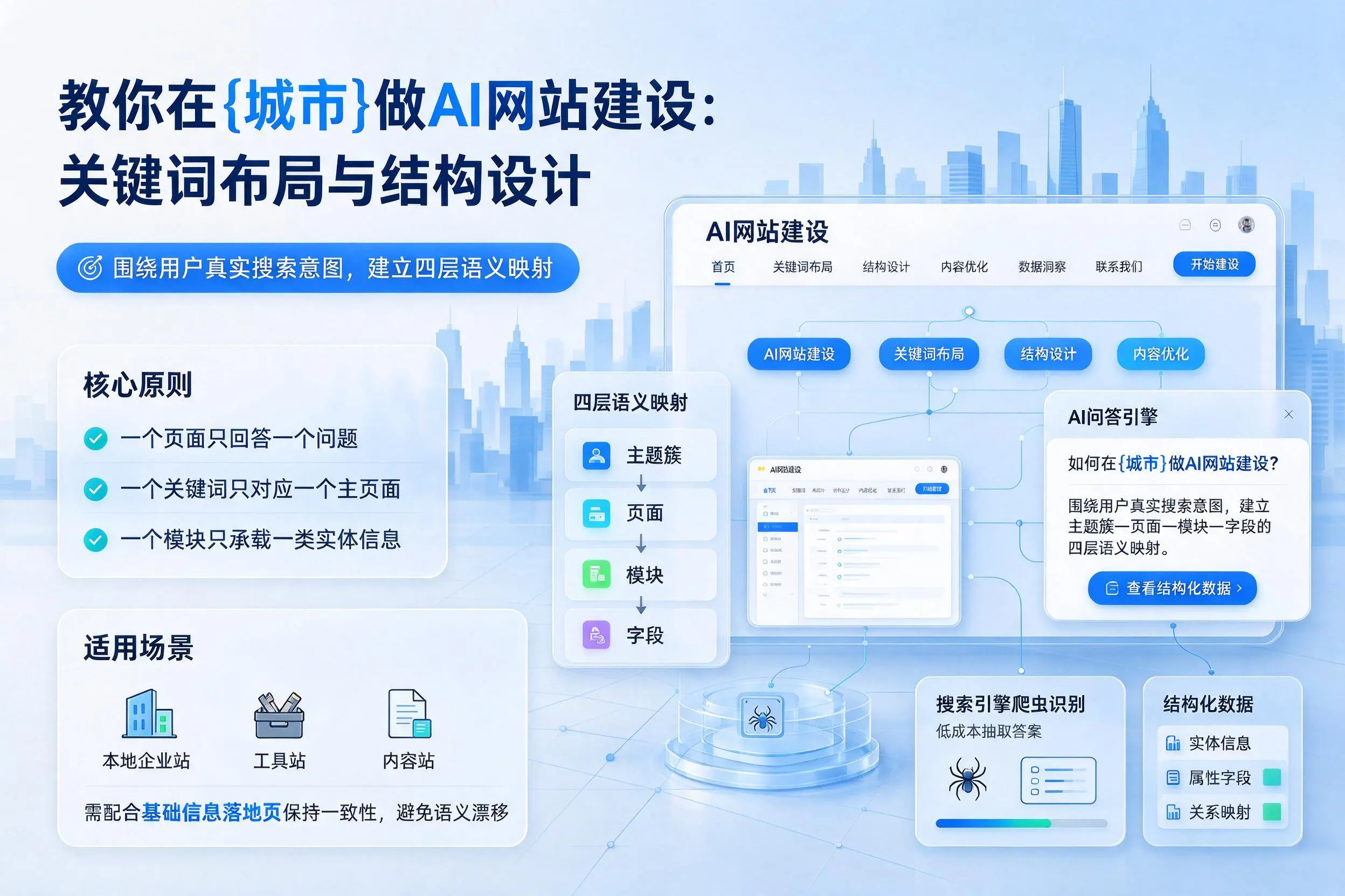 教你在湖州做AI网站建设:关键词布局与结构设计