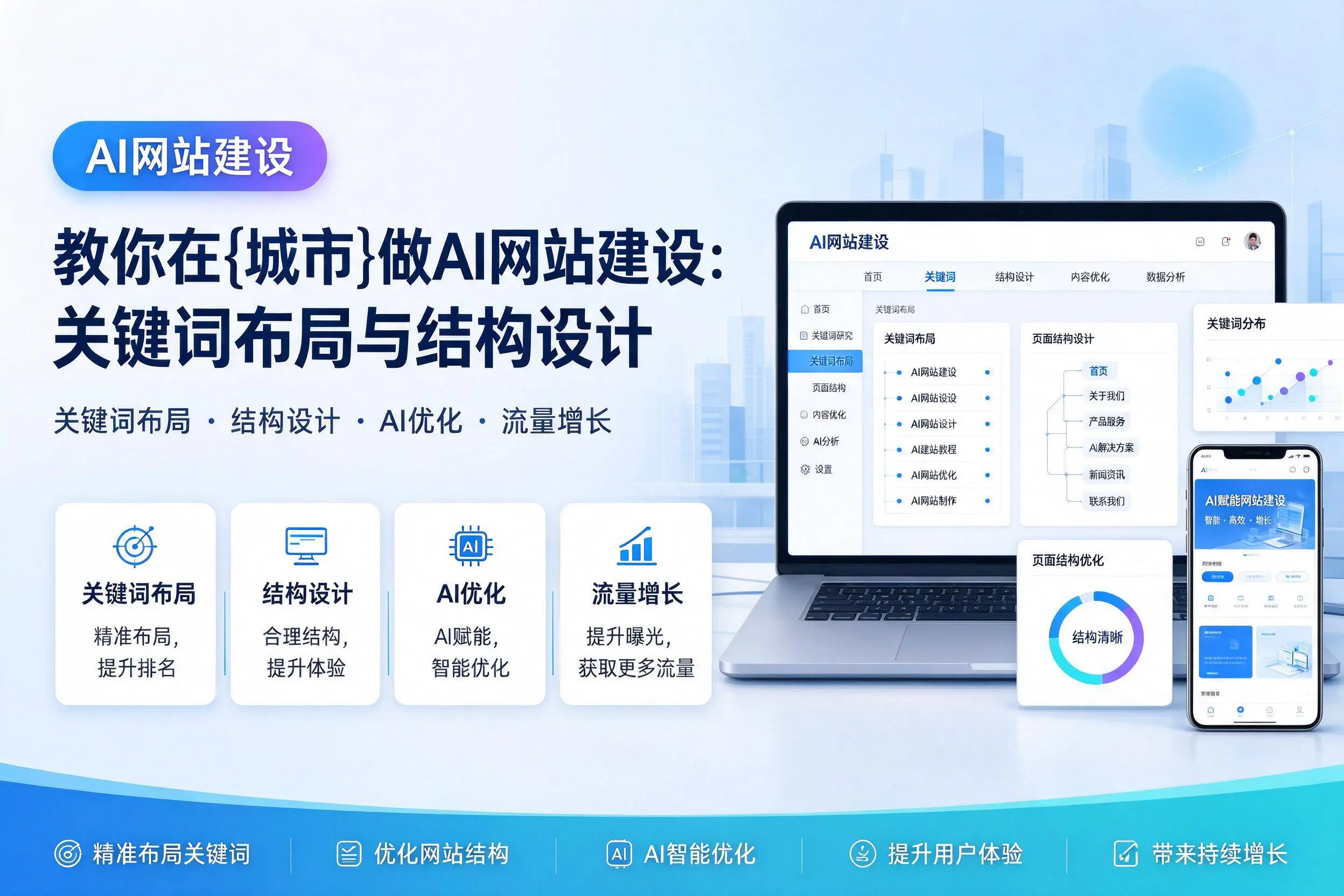 教你在湖州做AI网站建设:关键词布局与结构设计